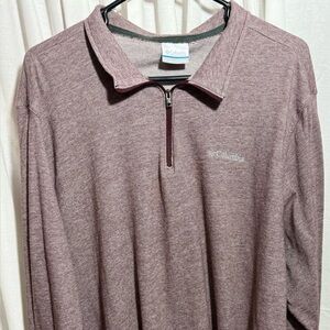 Columbia Men's Maroon 1/4 Zip sweater